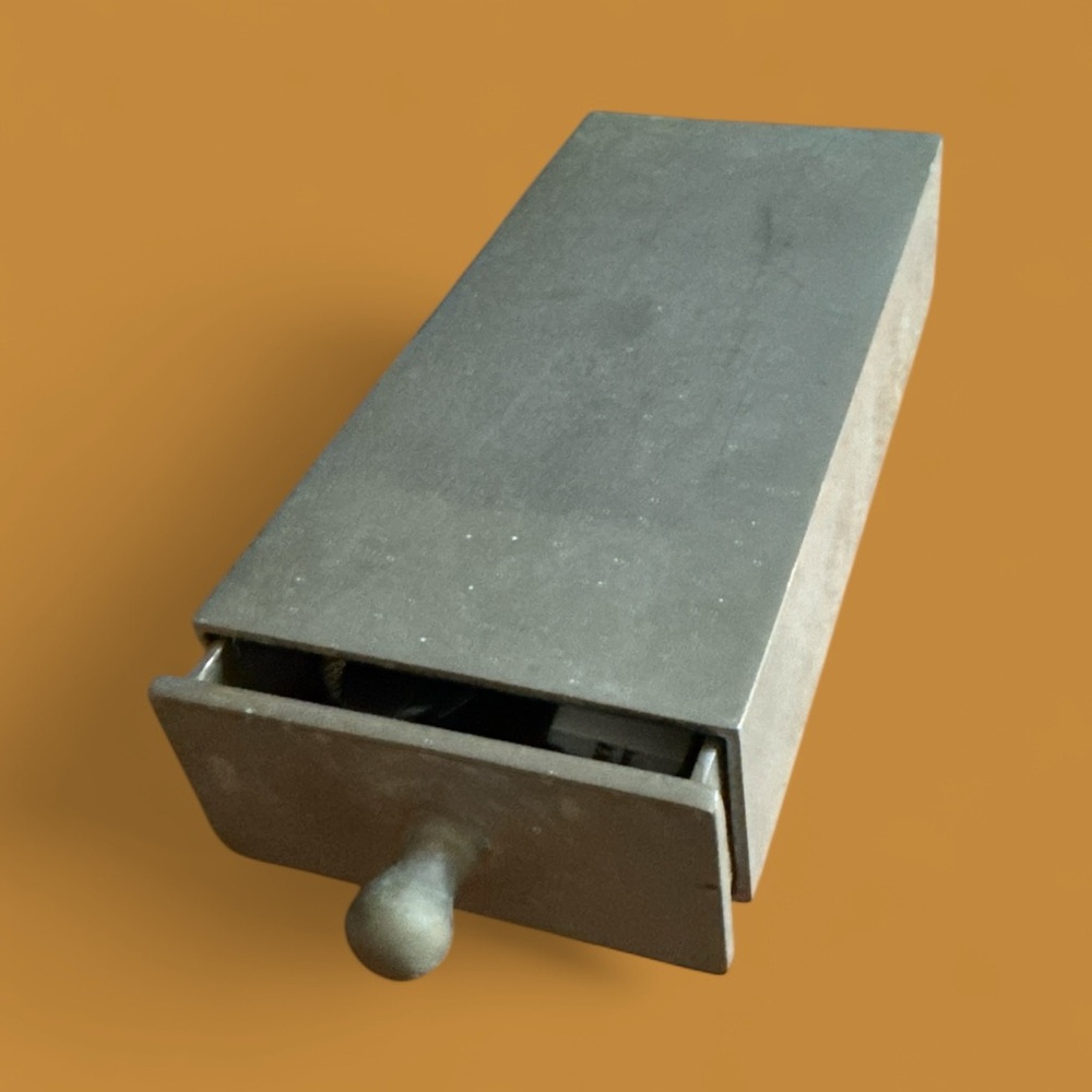 Pewter Gray Metal Drawer Box